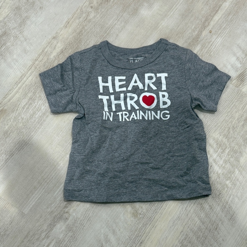 The Children's Place Gray T-Shirt - Heart Throb in Training